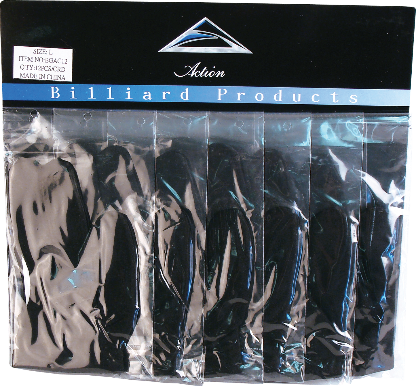 Action BGLAC12 Gloves - Bridge Hand Left - Card of 12