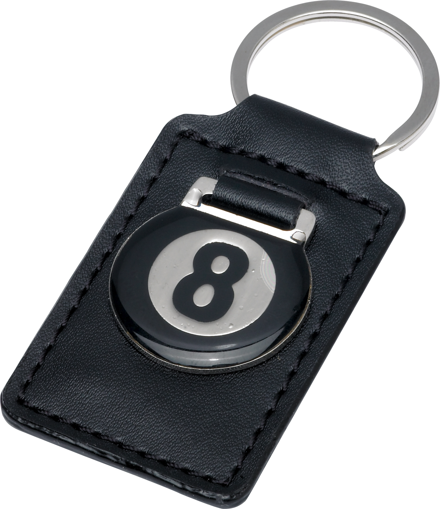 Action NIKC8 8-Ball Leather Key Chain