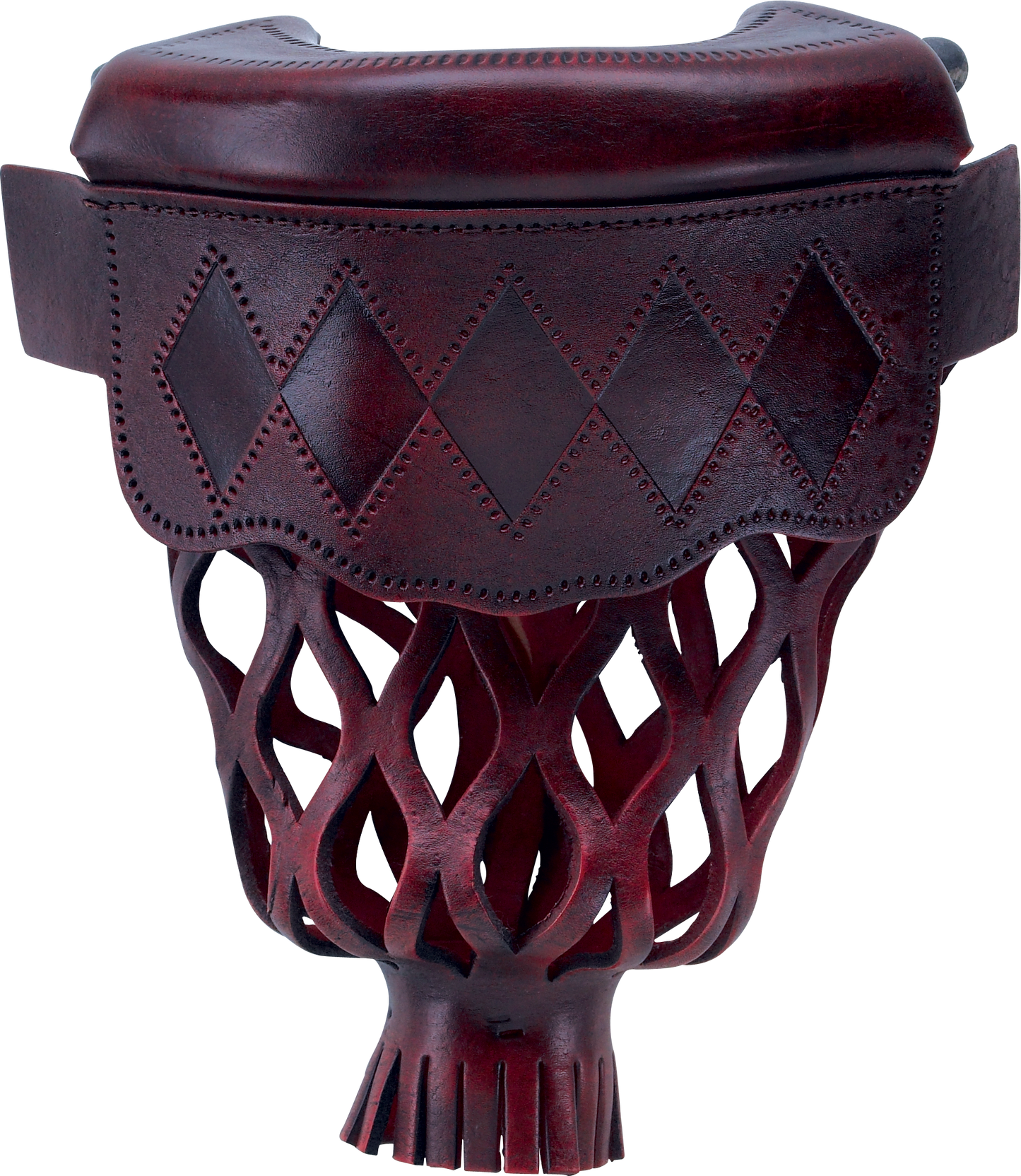 TPPK05 Burgundy Diamond Leather Shield Pockets