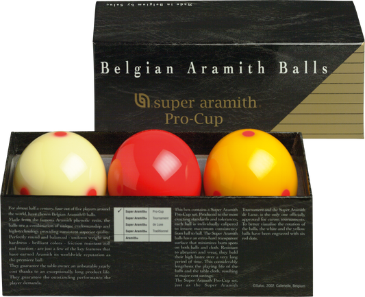 Aramith BBARC Pro Cup Carom Ball Set