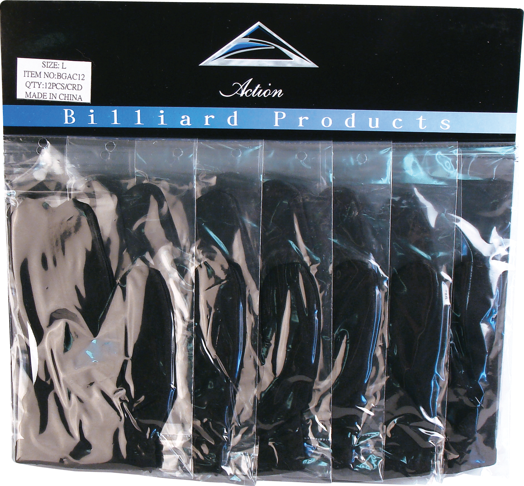 Action BGLAC12 Gloves - Bridge Hand Left - Card of 12