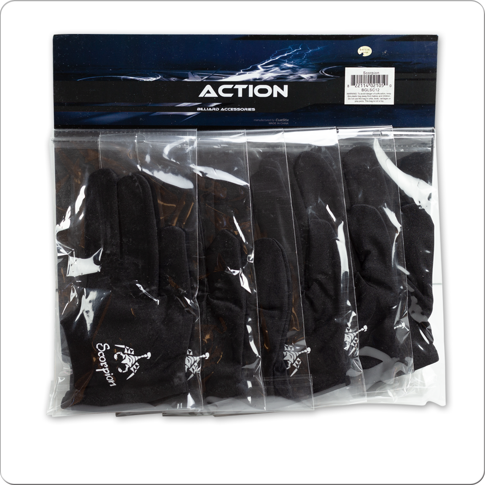 Scorpion BGLSC12 Glove - Bridge Hand Left - Card of 12