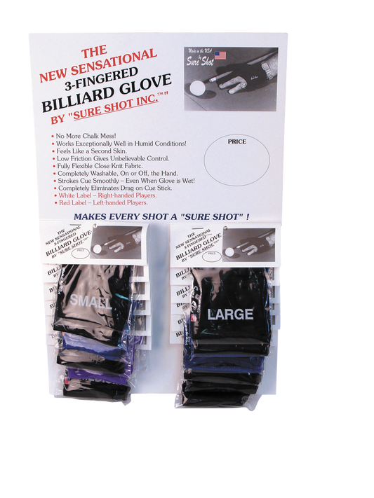 Sure Shot BGLSS12 Glove - Card of 12