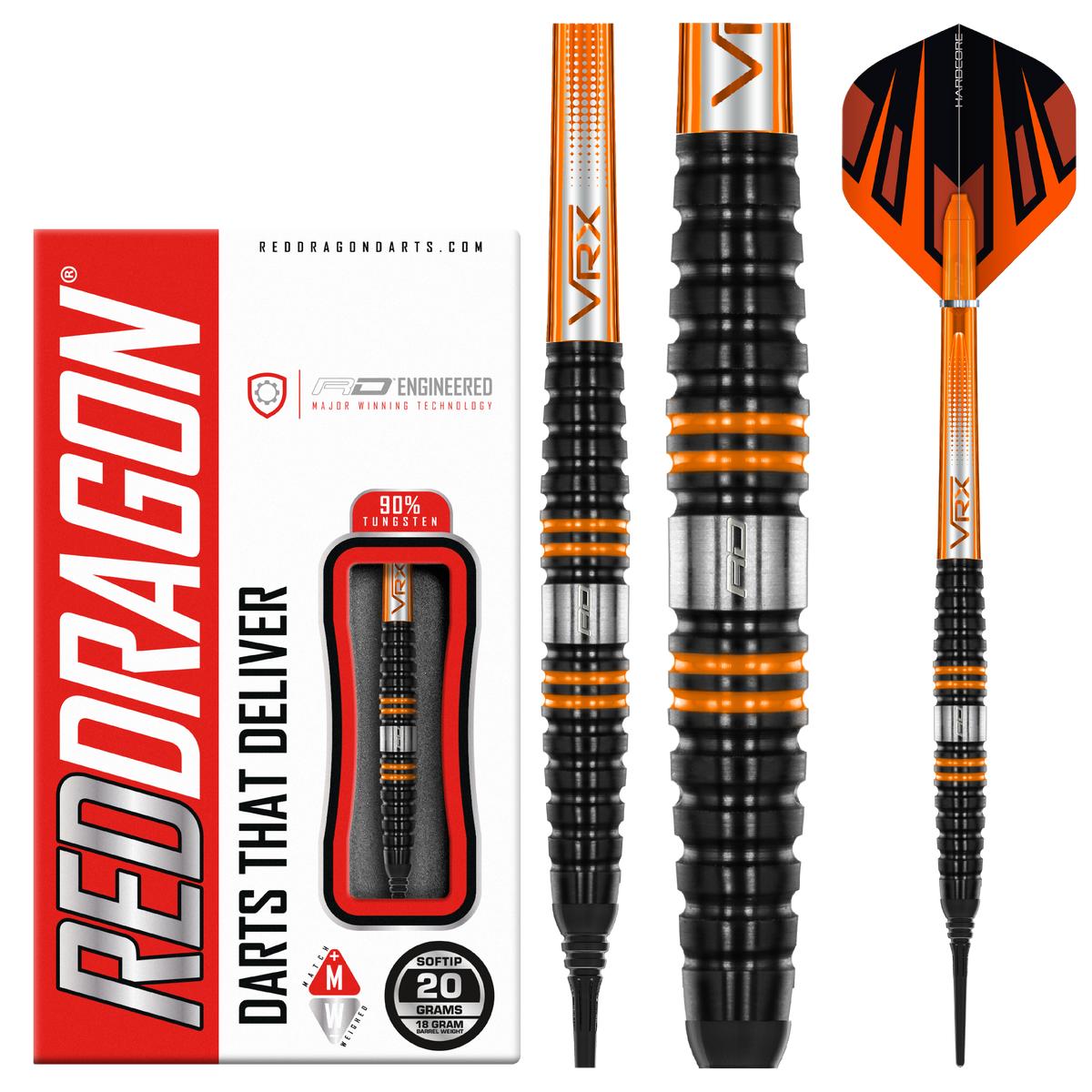 Red Dragon DRTRDAJ Amberjack Soft Tip Dart Set