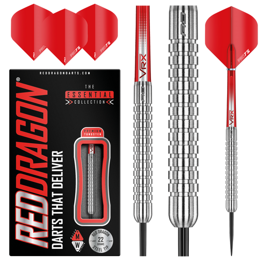 Red Dragon DRTRDHF Hell Fire Steel Tip Dart Set