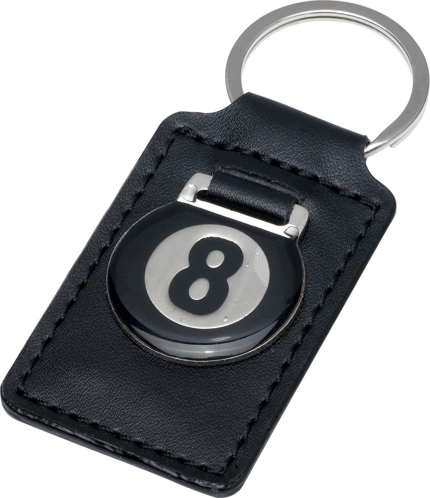 Action NIKC8 8-Ball Leather Key Chain
