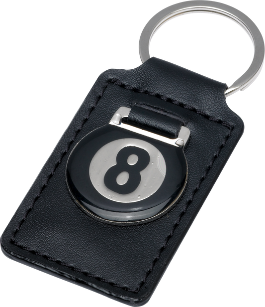 Action NIKC8 8-Ball Leather Key Chain