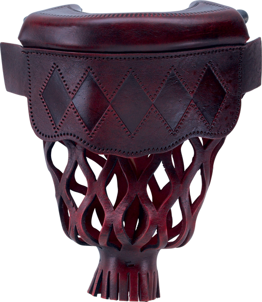 TPPK05 Burgundy Diamond Leather Shield Pockets