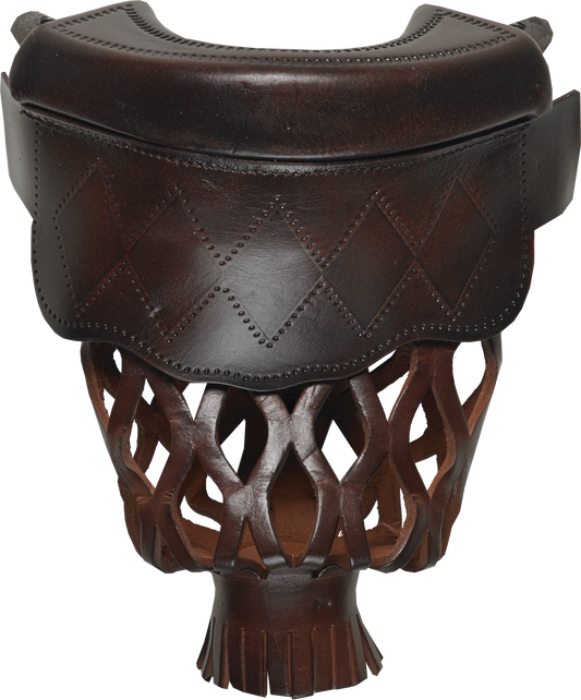 TPPK11 Dark Brown Diamond Leather Shield Pockets