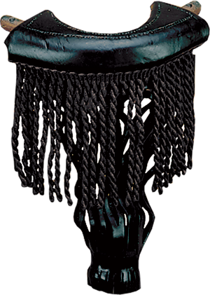 TPPK13 Black Fringe Leather Pockets